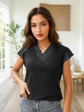 Charger l'image dans la galerie, LE T-SHIRT MANCHES COURTES DENTELLE
