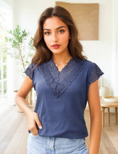 Charger l'image dans la galerie, LE T-SHIRT MANCHES COURTES DENTELLE
