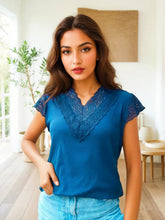 Charger l'image dans la galerie, LE T-SHIRT MANCHES COURTES DENTELLE
