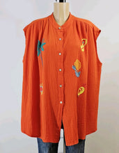 Charger l'image dans la galerie, LA CHEMISE GAZ DE COTON BRODERIE

