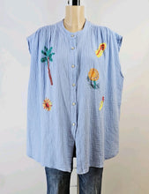 Charger l'image dans la galerie, LA CHEMISE GAZ DE COTON BRODERIE

