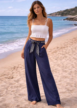 Charger l'image dans la galerie, LE PANTALON FLUIDE COULEUR JEANS
