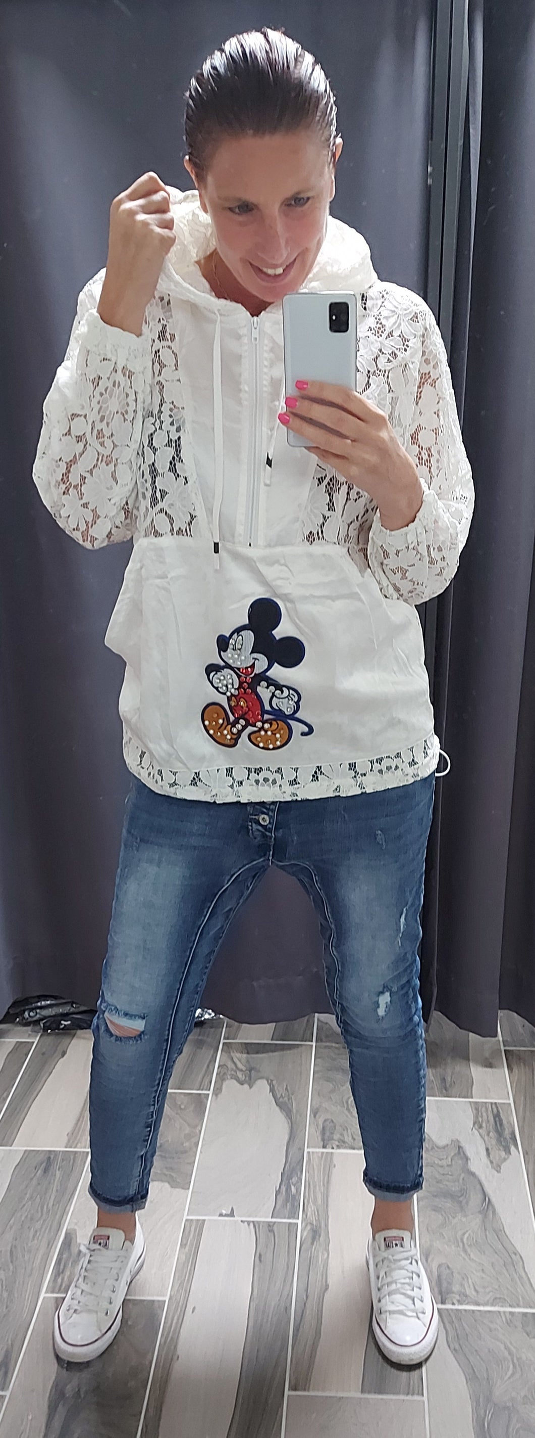 LE PULL MICKEY DENTELLE